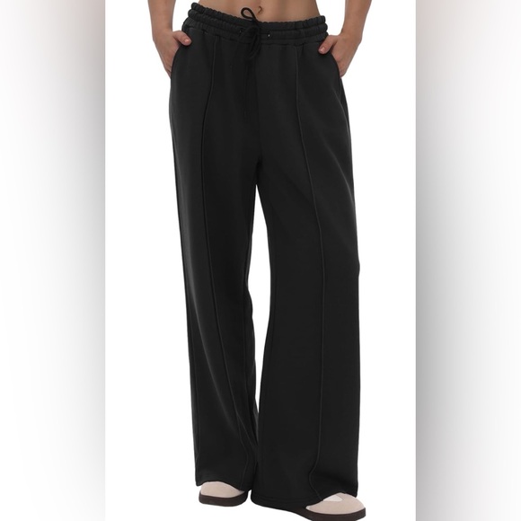 Pants - Black Wide-Leg Women's Pants